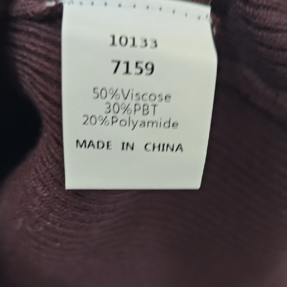 Pretty Garden High Neck Brown Ribbed Gold Button Long Sleeve Stretch Cardigan SM - Picture 5 of 6